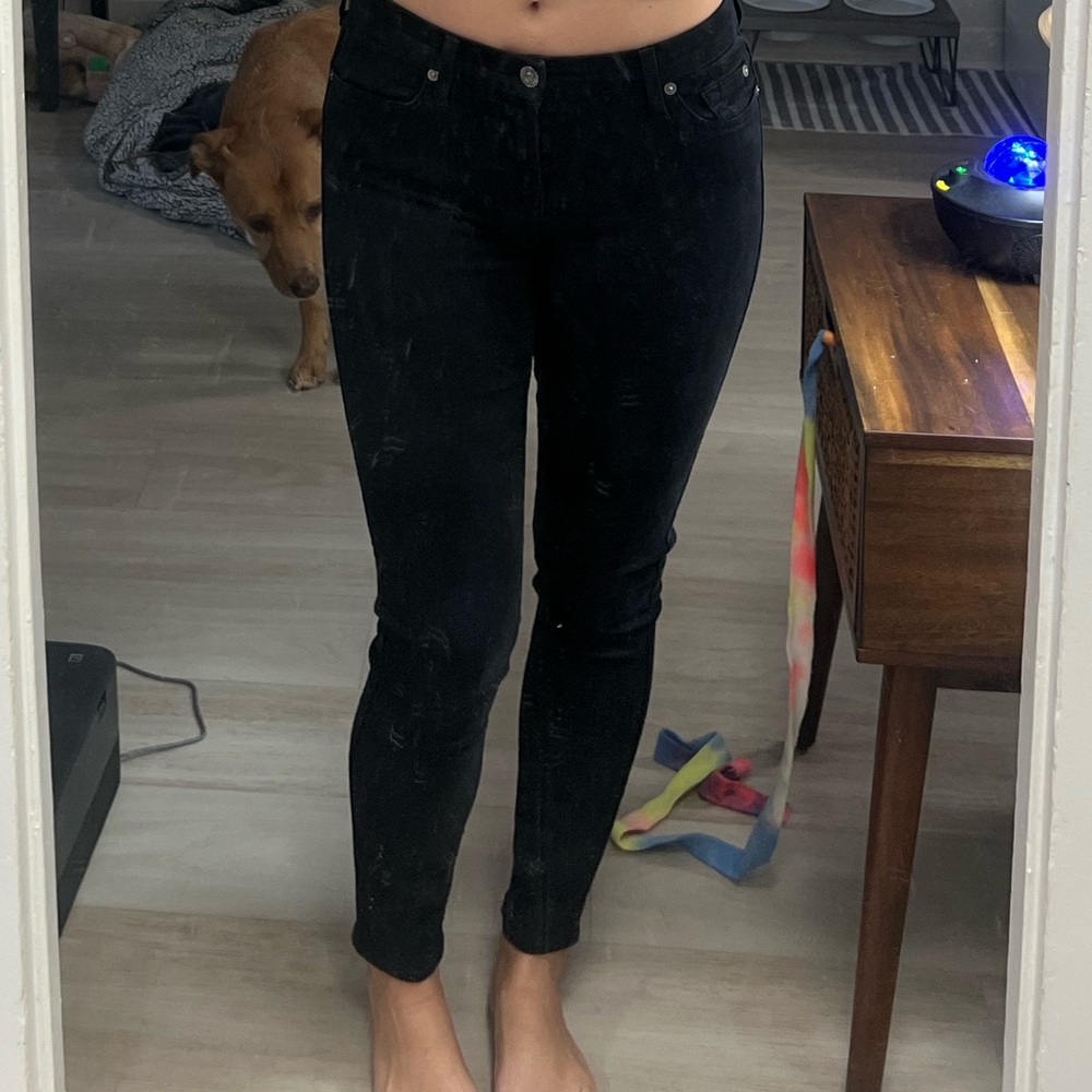 7 for all mankind black skinny jeans